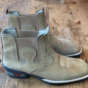 Western Tan Ankle Boots